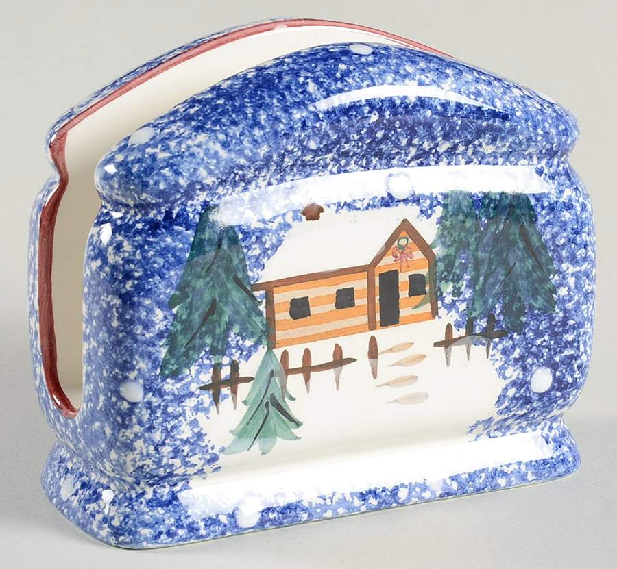Holiday Mountain Lodge Napkin Holder by Livingquarters-1