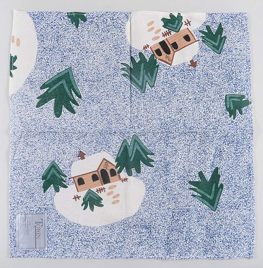 Holiday Mountain Lodge Cloth Napkin by Livingquarters-1