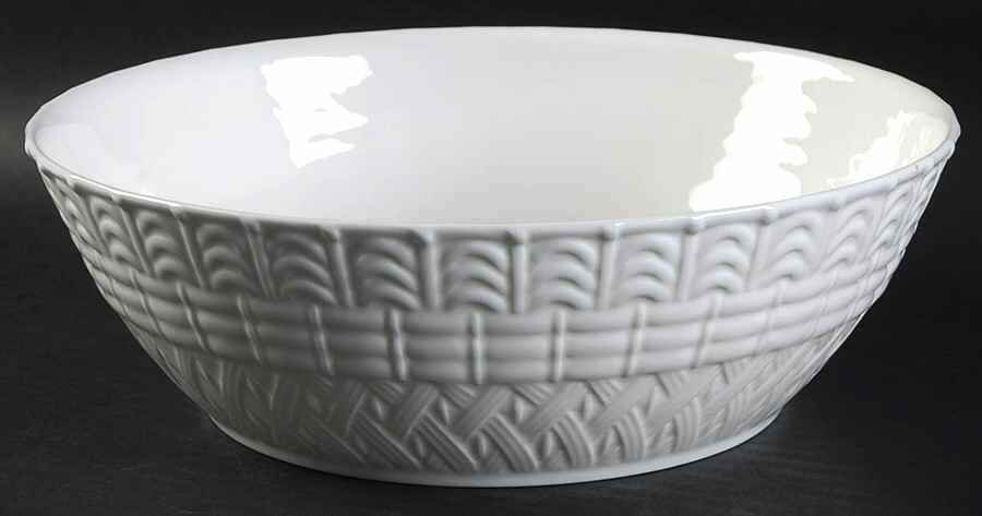 Wicker Basket 9" Round Vegetable Bowl by Ralph Lauren China-1