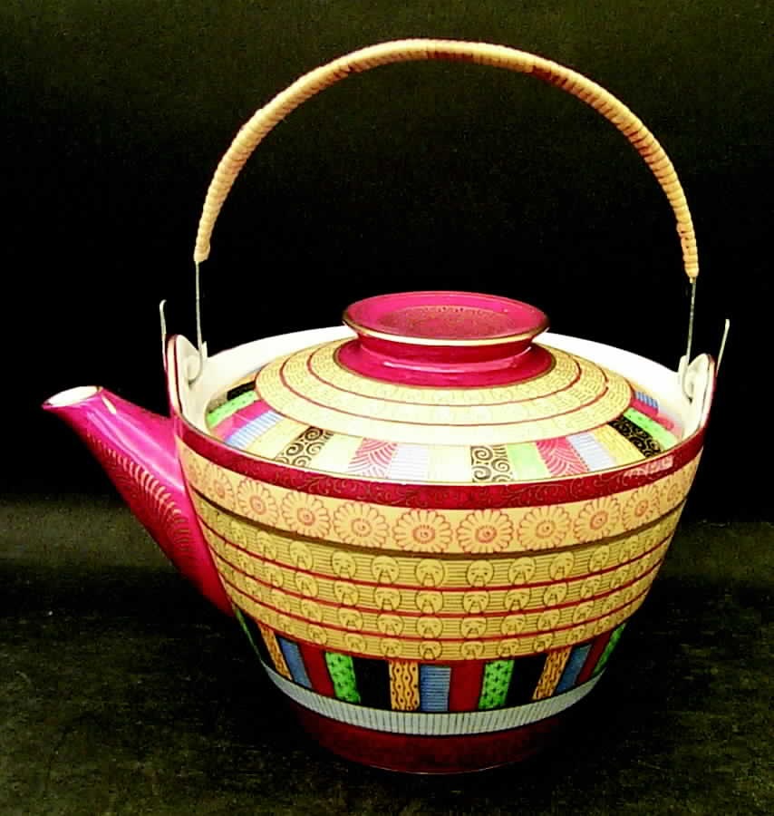 Thousand Faces Teapot & Lid by Laurel (Japan)-1