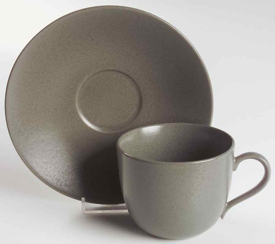 Slate (Round) Flat Cup & Saucer Set by Lindt-Stymeist-1