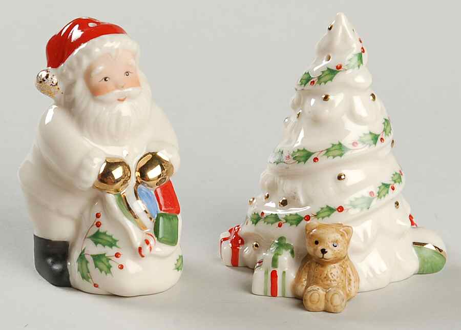 Holiday (Dimension) Figural Salt and Pepper by Lenox-1