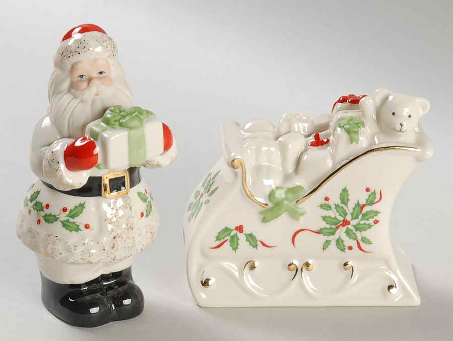Holiday (Dimension) Figural Salt and Pepper Set by Lenox-1