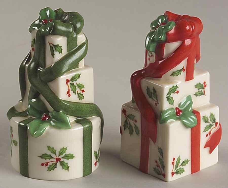 Holiday (Dimension) Figural Salt & Pepper Set by Lenox-1