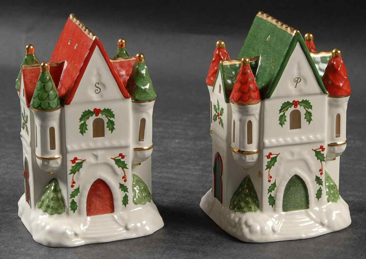 Holiday (Dimension) Figural Salt & Pepper Set by Lenox-1