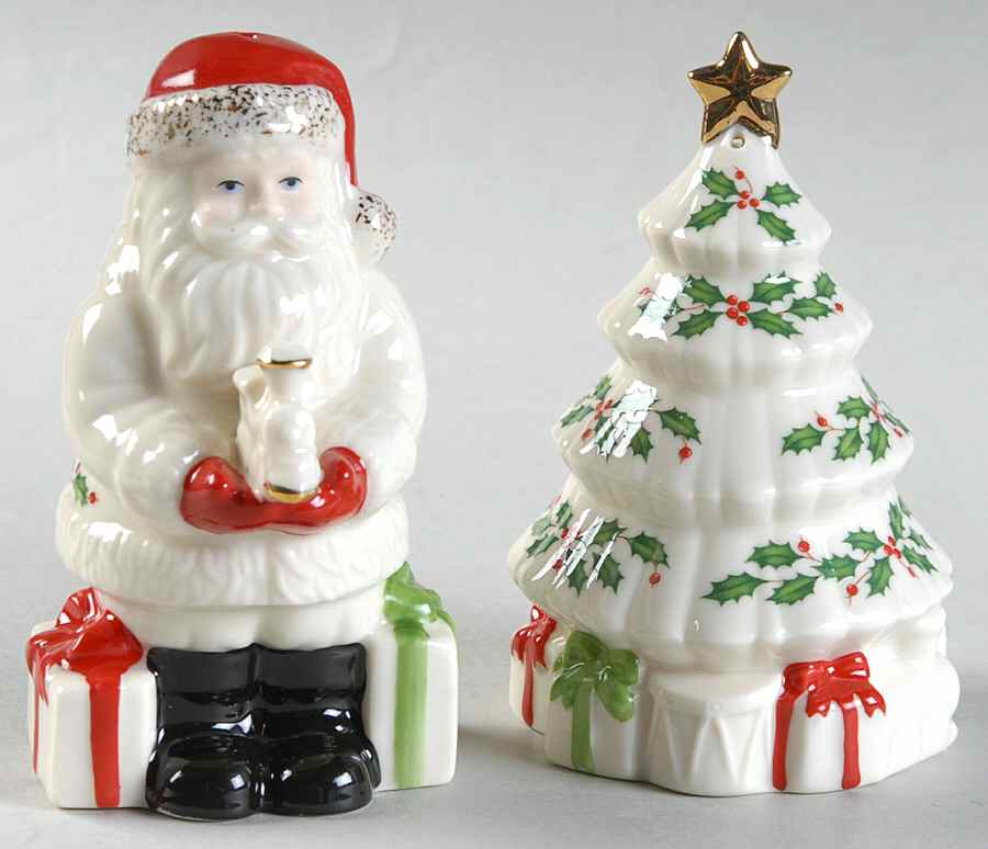 Holiday (Dimension) Figural Salt & Pepper Set by Lenox-1