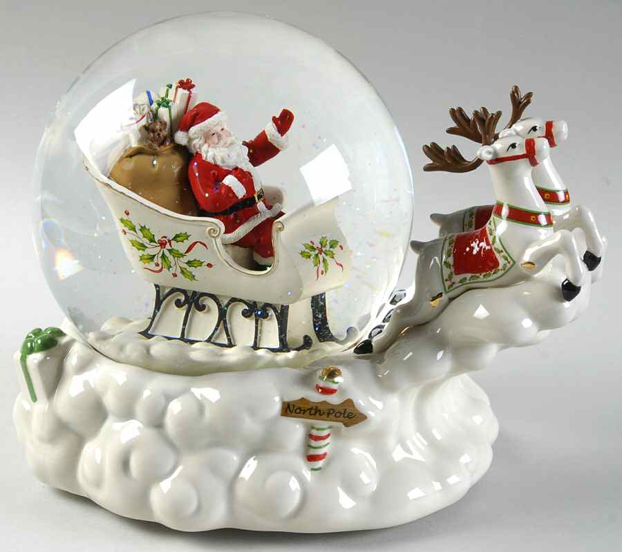 Holiday (Dimension) Musical Snowglobe Centerpiece by Lenox-1