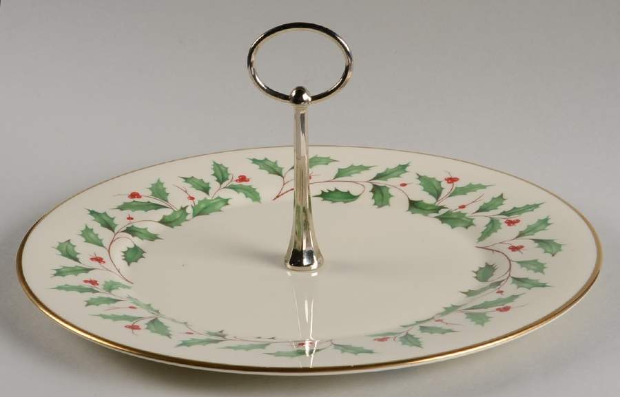 Holiday (Presidential)  Round Serving Plate with Handle (DP) by Lenox-1