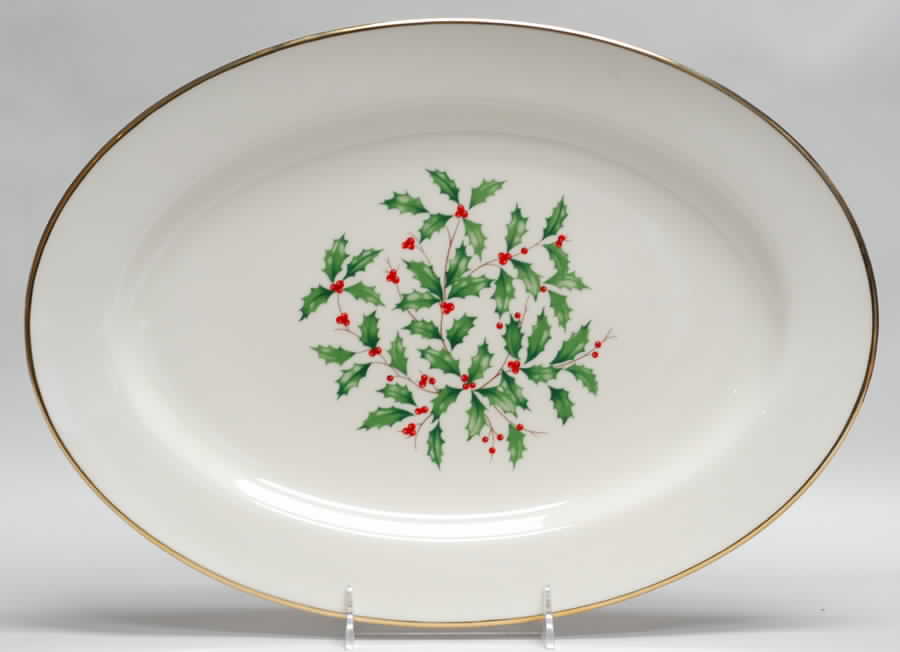 Holiday (Presidential)  16" Oval Serving Platter by Lenox-1