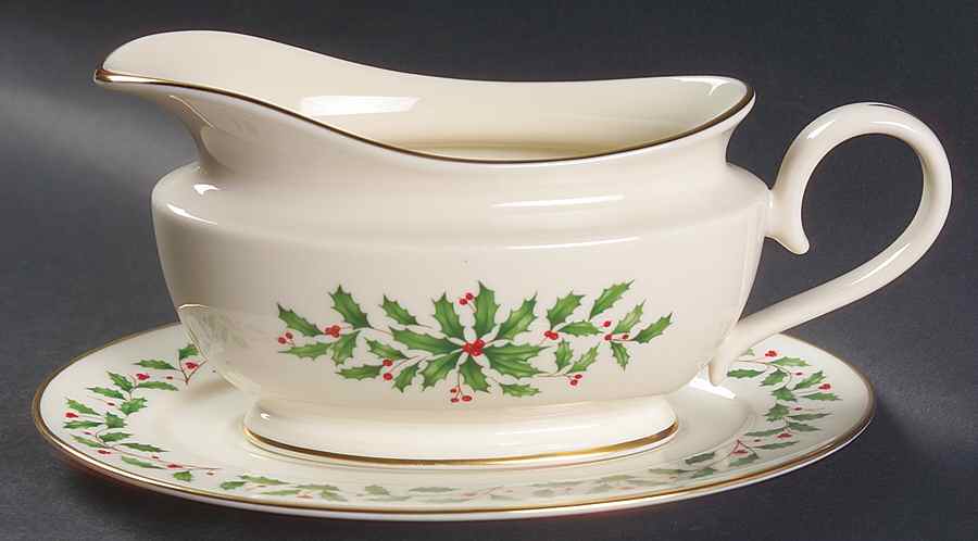 Holiday (Presidential)  Gravy Boat & Underplate by Lenox-1
