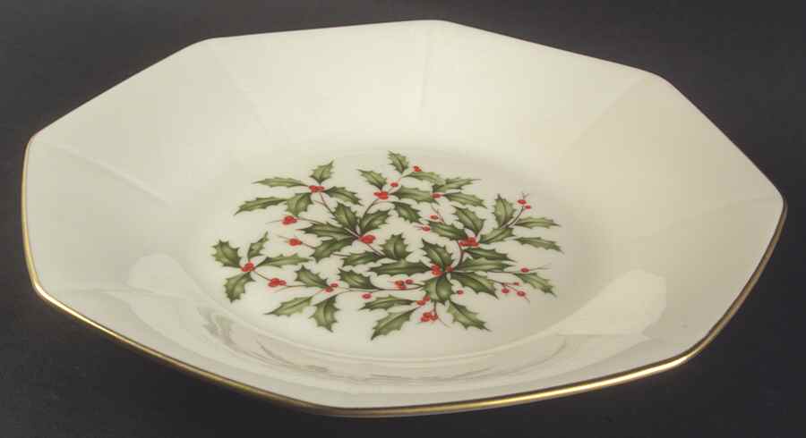 Holiday (Presidential)  Large Octagonal Bowl by Lenox-1