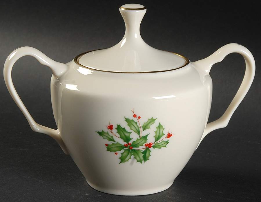Holiday (Presidential)  Sugar Bowl & Lid by Lenox-1