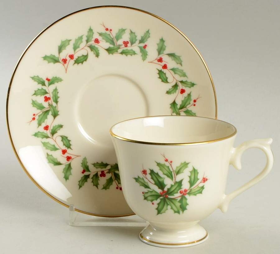 Holiday (Presidential)  Footed Demitasse Cup & Saucer Set by Lenox-1