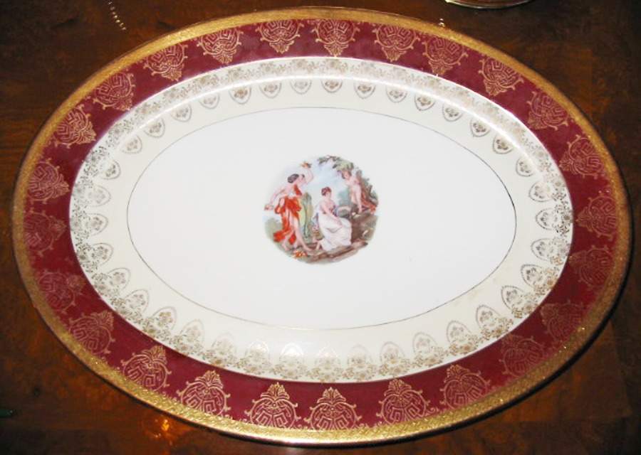 LP10 14" Oval Serving Platter by La Petite China-1