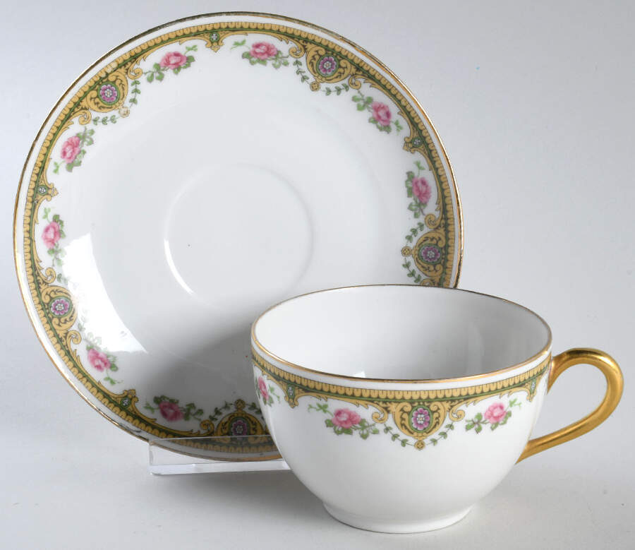 MHL14 Flat Cup & Saucer Set by Michelaud Freres-1