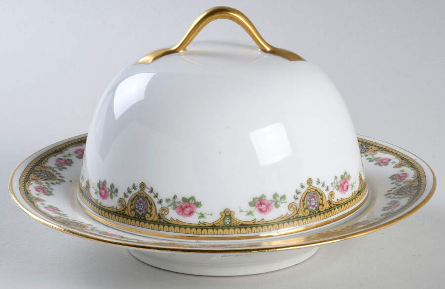 MHL14 Round Covered Butter w/Strainer by Michelaud Freres-1