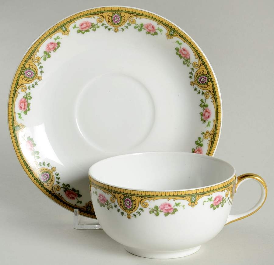 MHL14 Flat Cup & Saucer Set by Michelaud Freres-1