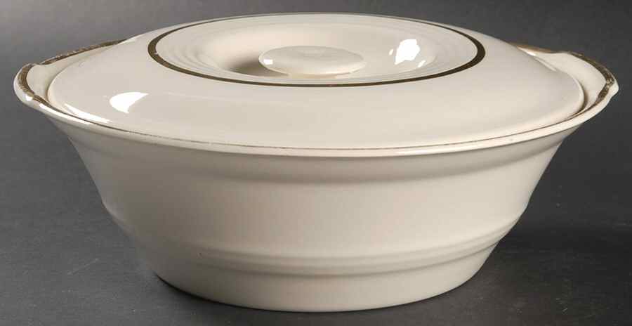 Trillium (Glamour, Rim) Round Covered Vegetable by Limoges-American-1