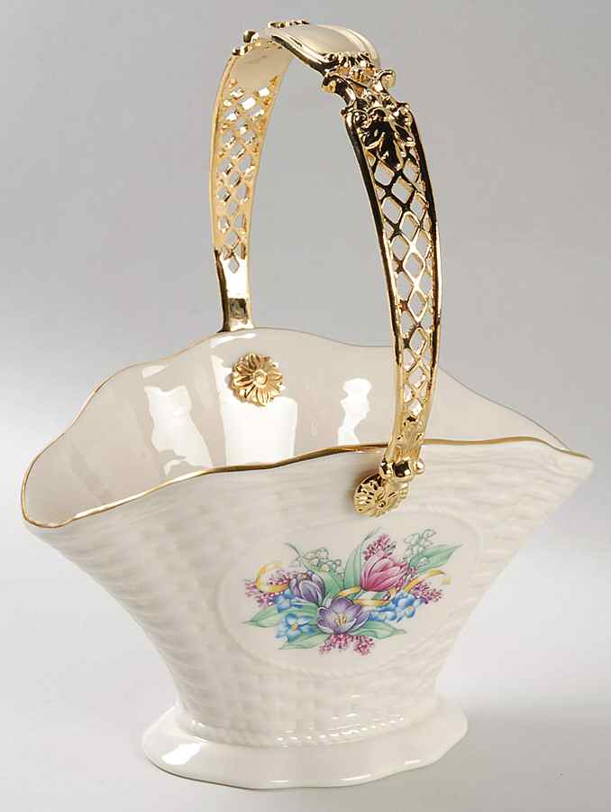 Springtime Bouquet Collection 9" Oval Basket by Lenox-1