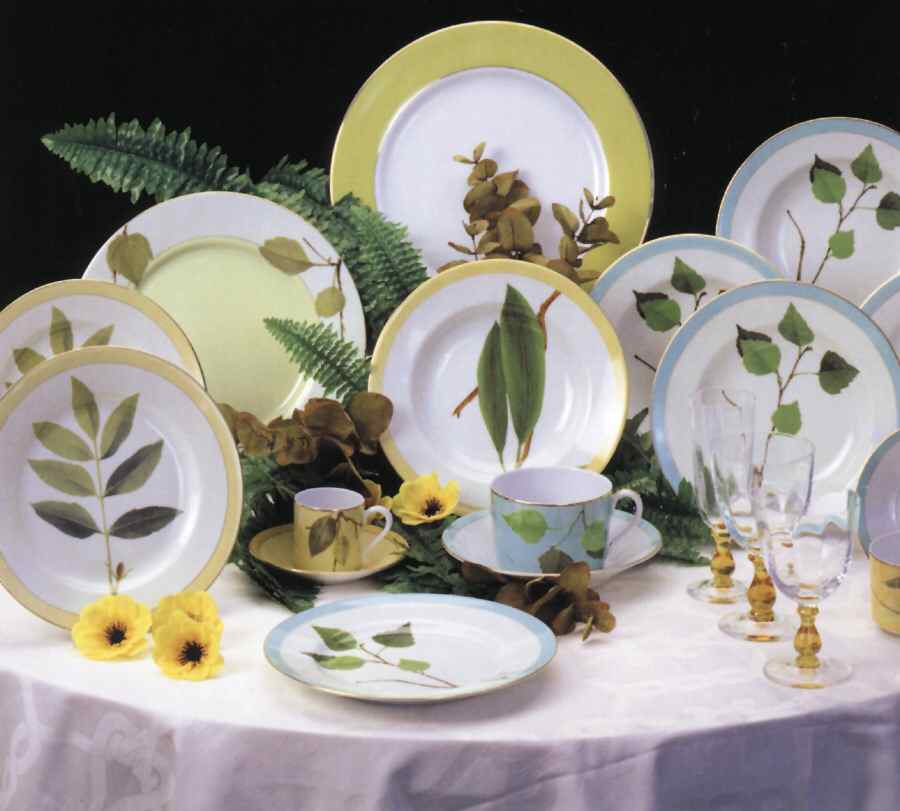 Branches Apricot Dessert/Pie Plate by Laure Japy-1