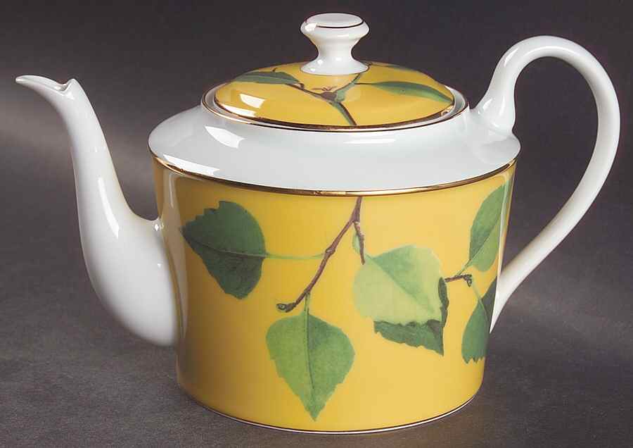 Branches Yellow Teapot & Lid by Laure Japy-1