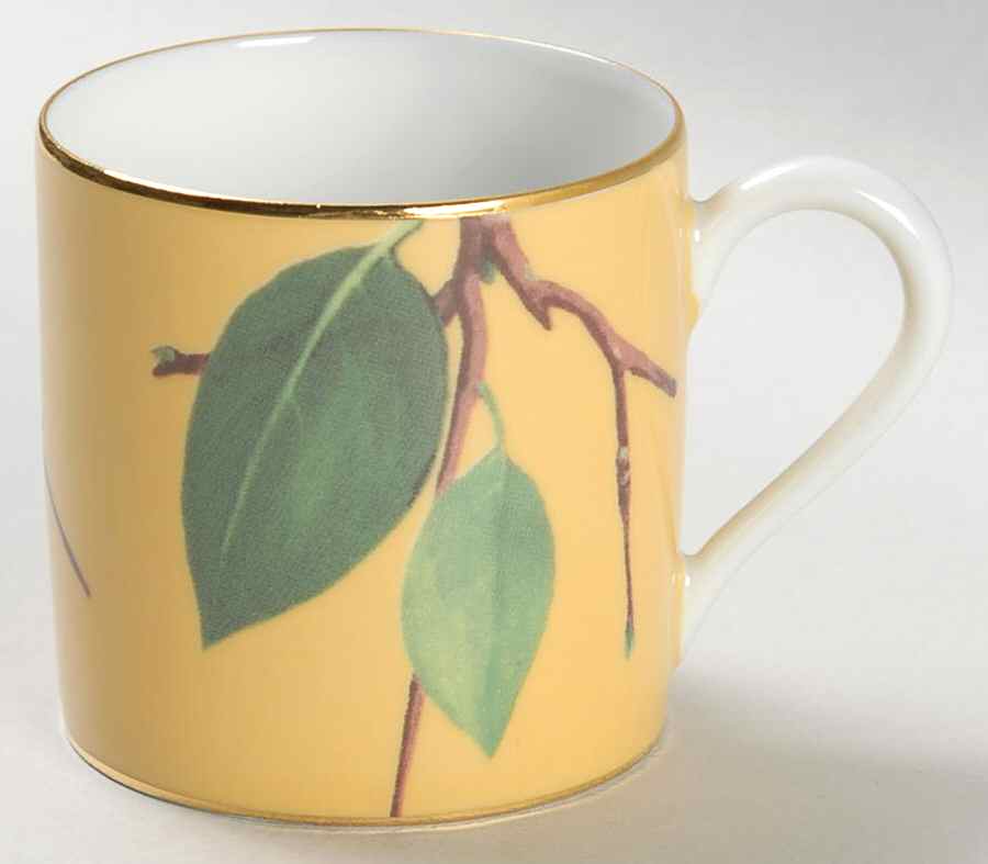 Branches Yellow Flat Demitasse Cup by Laure Japy-1