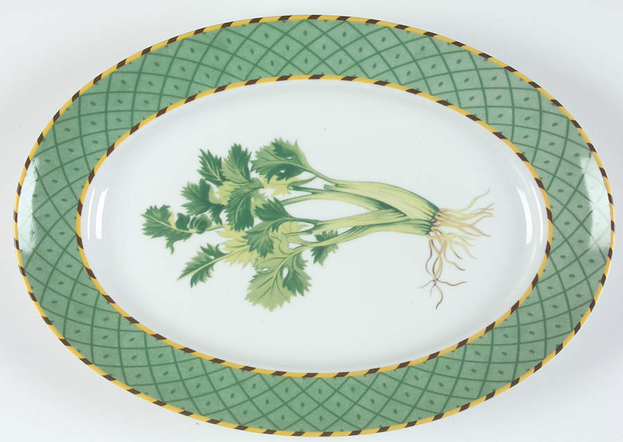Potager 14" Oval Serving Platter by Laure Japy-1