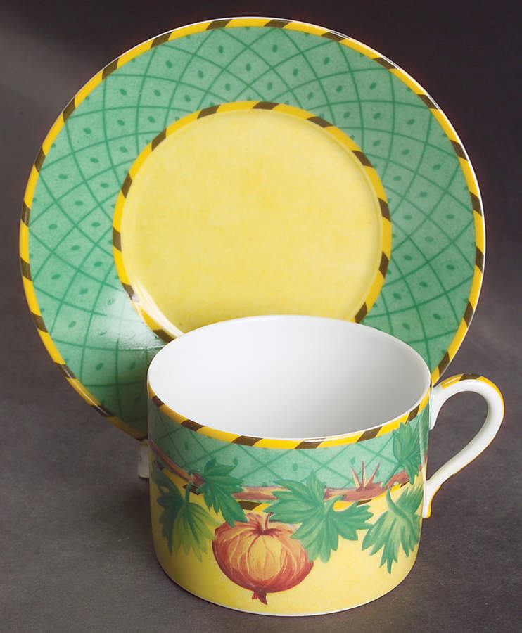 Potager Flat Cup & Saucer Set by Laure Japy-1