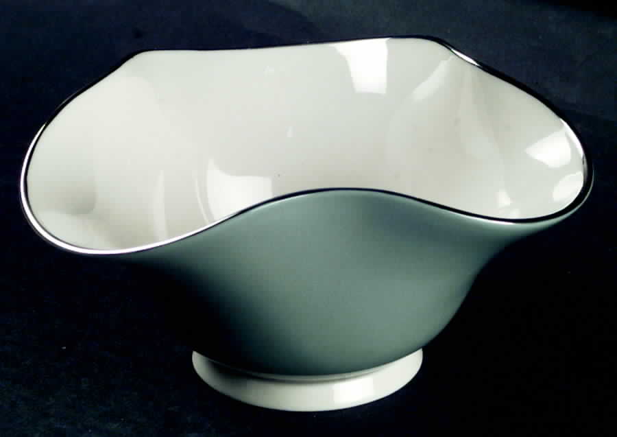 Devon Collection Blue Gray(Platinum Trim) 5" All Purpose Bowl by Lenox-1
