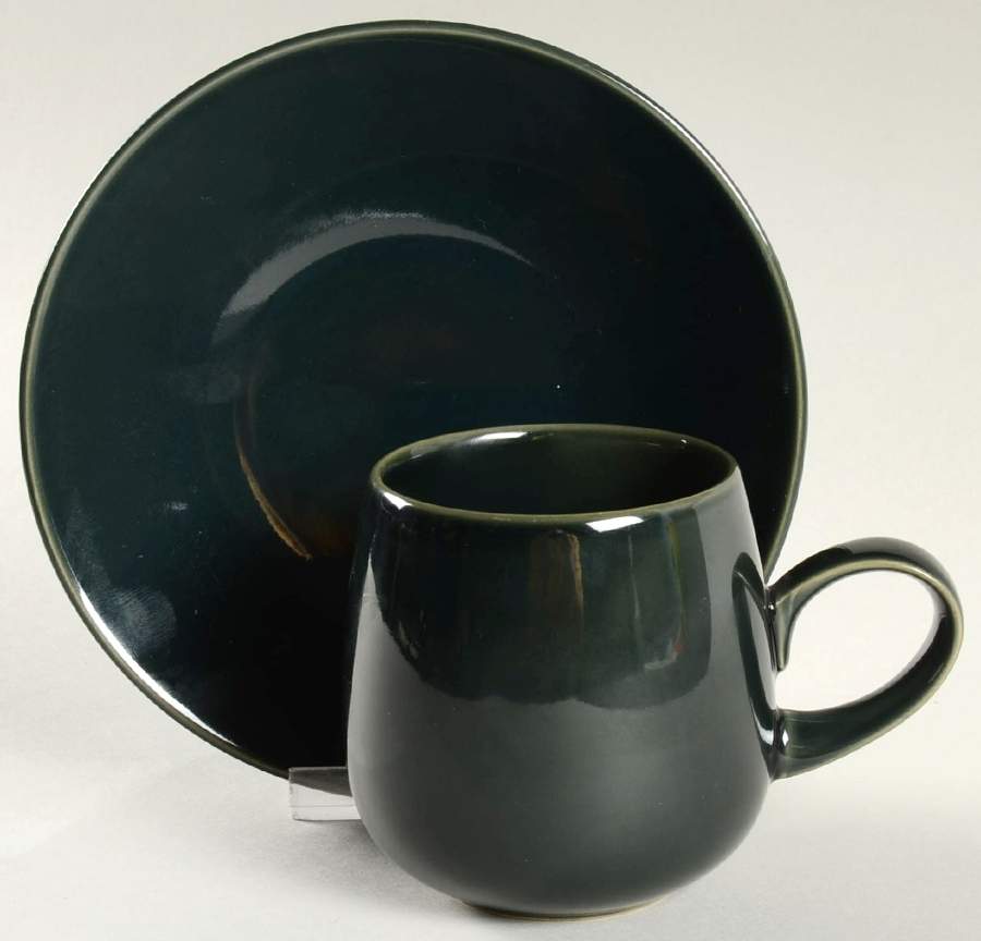 Kyoto Teal Flat Cup & Saucer Set by Lindt-Stymeist-1