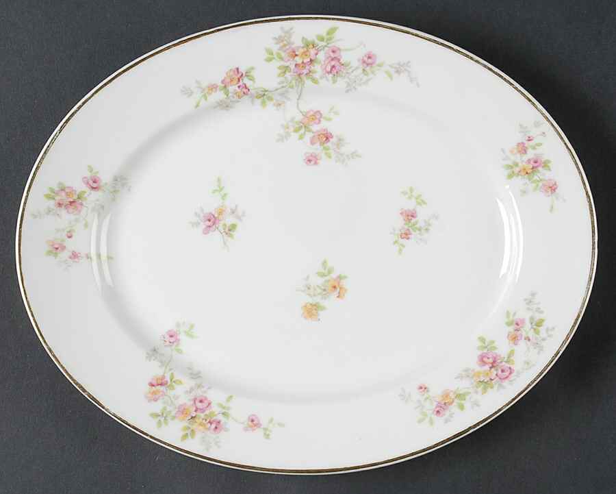 LIM97 11" Oval Serving Platter by Limoges-French-1