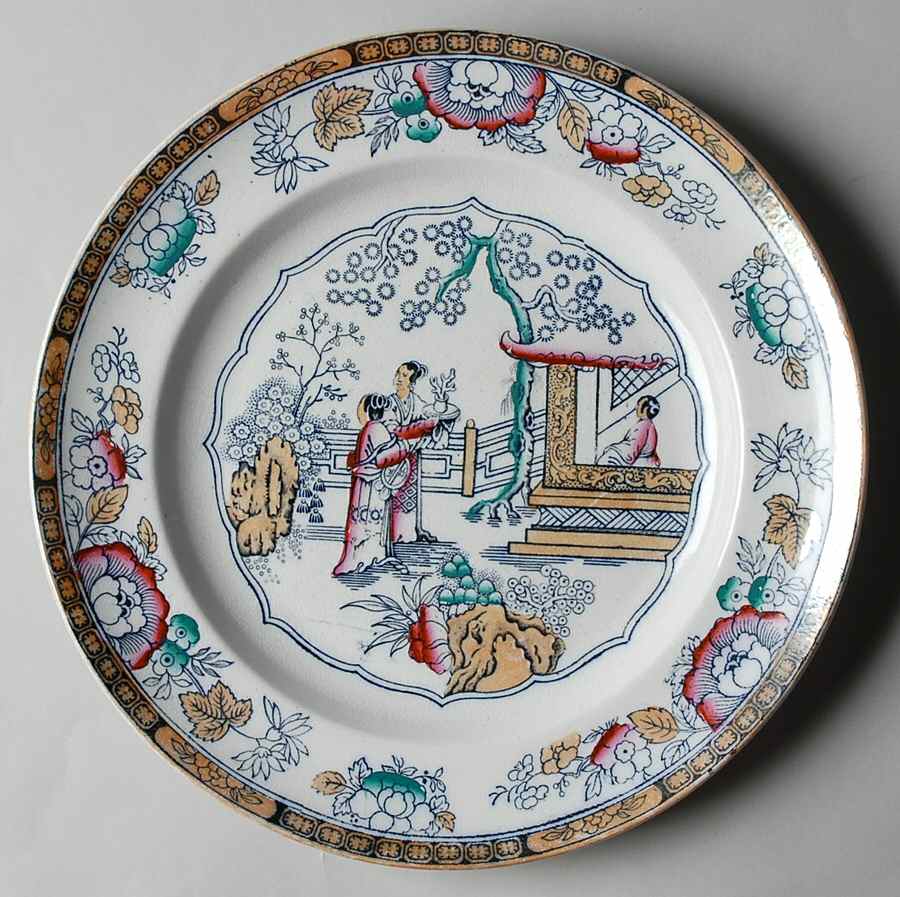 Chinese Dinner Plate by Lazarus Straus & Sons-1