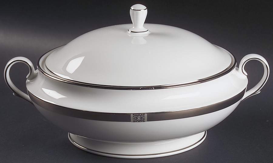 Jewel Platinum Round Covered Vegetable by Lenox-1