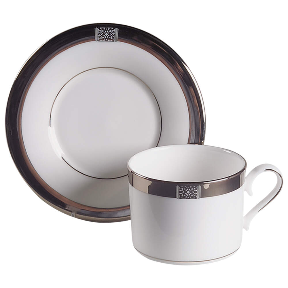 Jewel Platinum Flat Cup & Saucer Set by Lenox-1