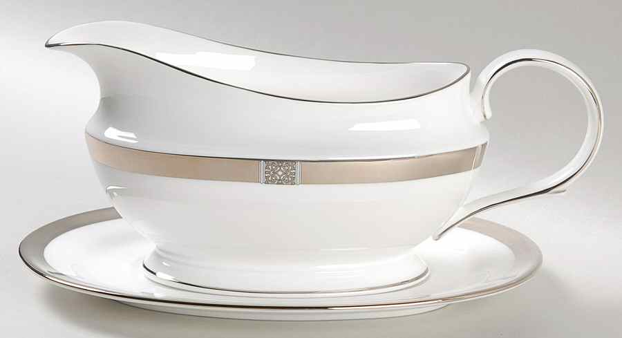 Jewel Platinum Gravy Boat & Underplate by Lenox-1