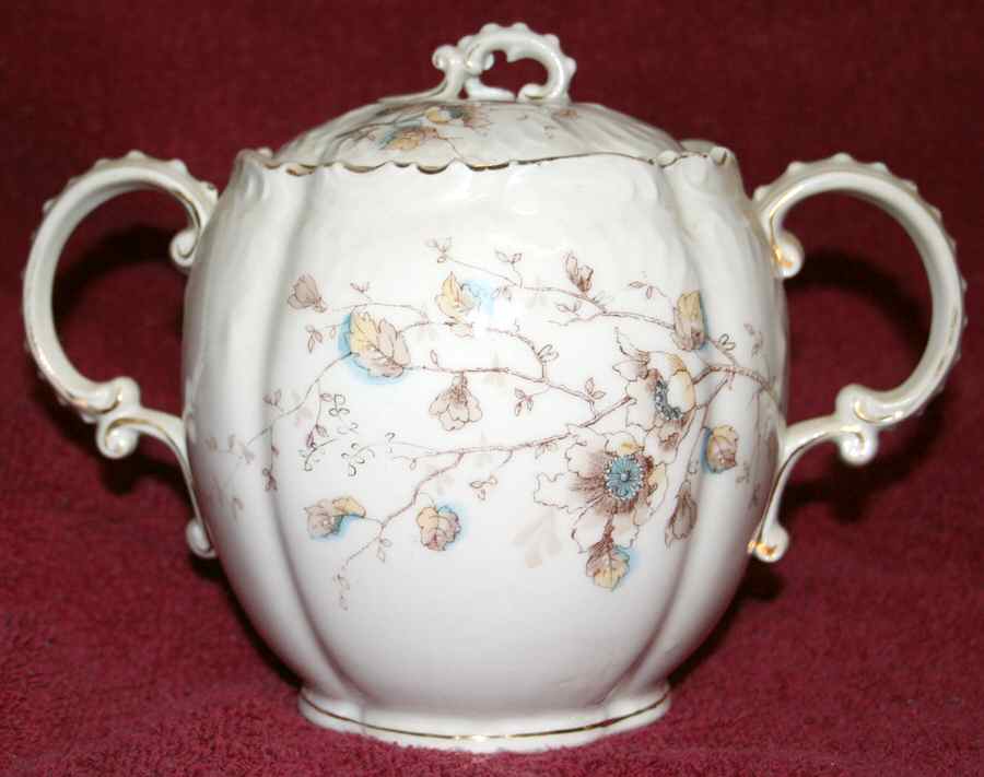 2557 Blue Sugar Bowl & Lid by Lazarus Straus & Sons-1