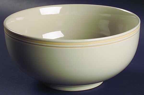 Taupe Stripe 8" Round Vegetable Bowl by Lindt-Stymeist-1