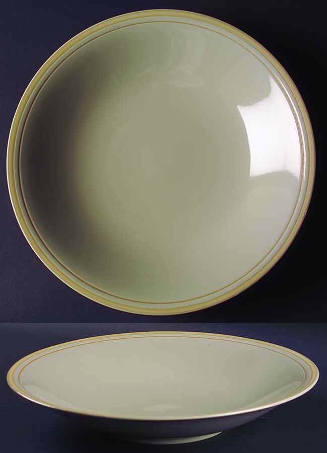 Taupe Stripe 12" Deep Round Platter by Lindt-Stymeist-1