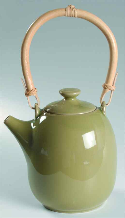 Celadon Stripe Teapot & Lid by Lindt-Stymeist-1