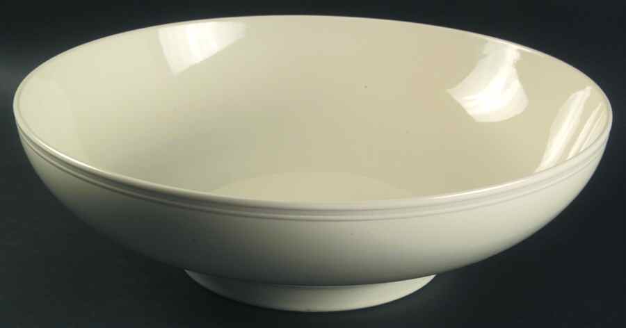 Cream Stripe 13" Pasta Serving Bowl by Lindt-Stymeist-1