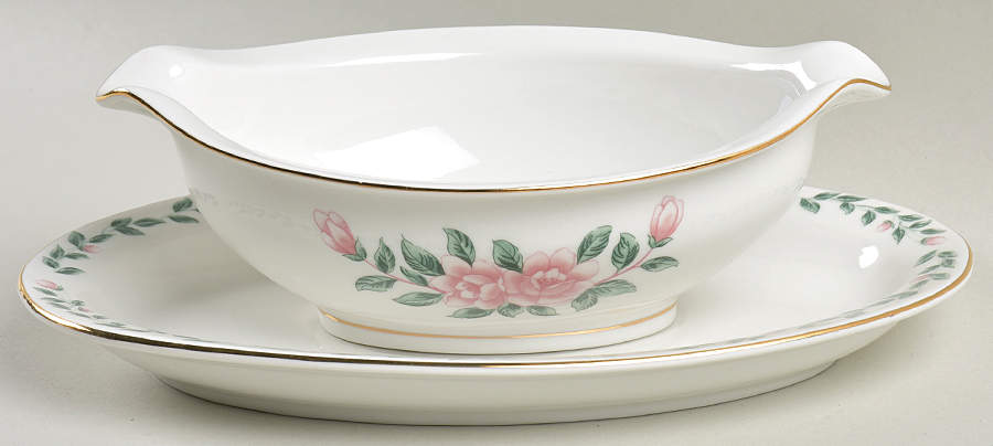 Esabeth Gravy Boat & Underplate by Lynn's China-1