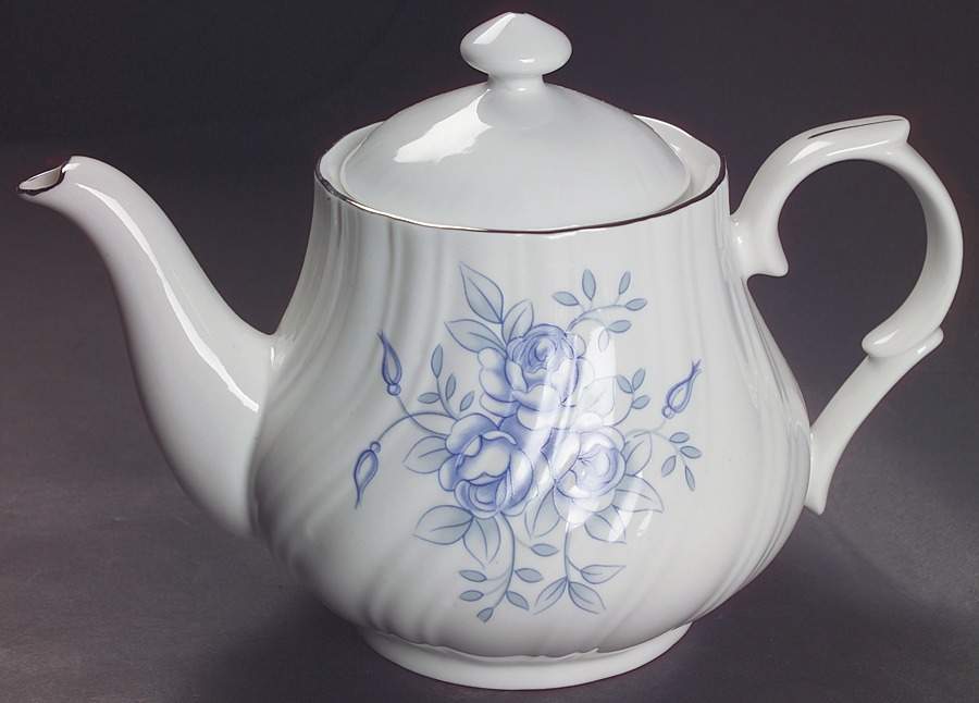 Blue Rose Teapot & Lid by Lynn's China-1