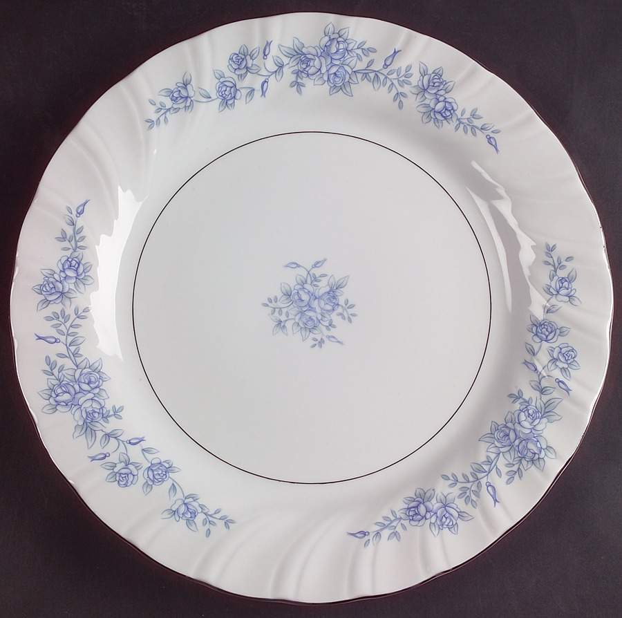 Blue Rose Dinner Plate by Lynn's China-1