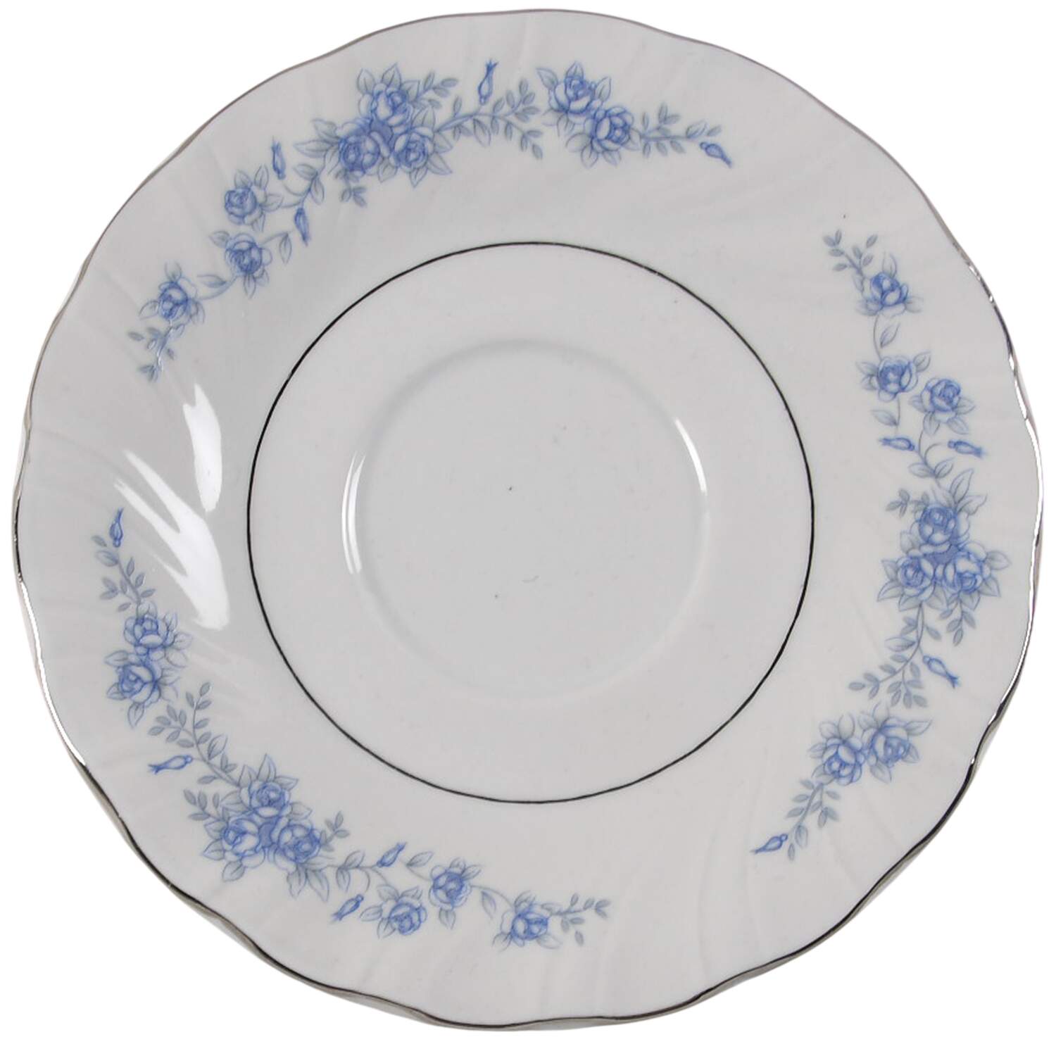 Blue Rose Saucer by Lynn's China-1