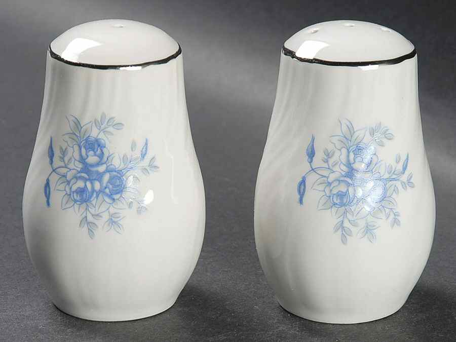 Blue Rose Salt & Pepper Set by Lynn's China-1