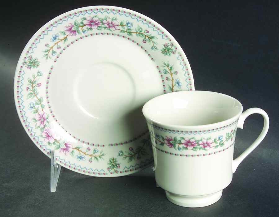 Bellezza Footed Cup & Saucer Set by Lynn's China-1