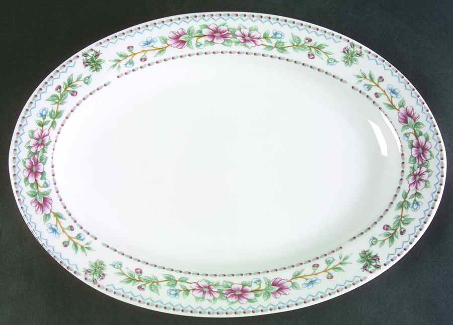 Bellezza 14" Oval Serving Platter by Lynn's China-1