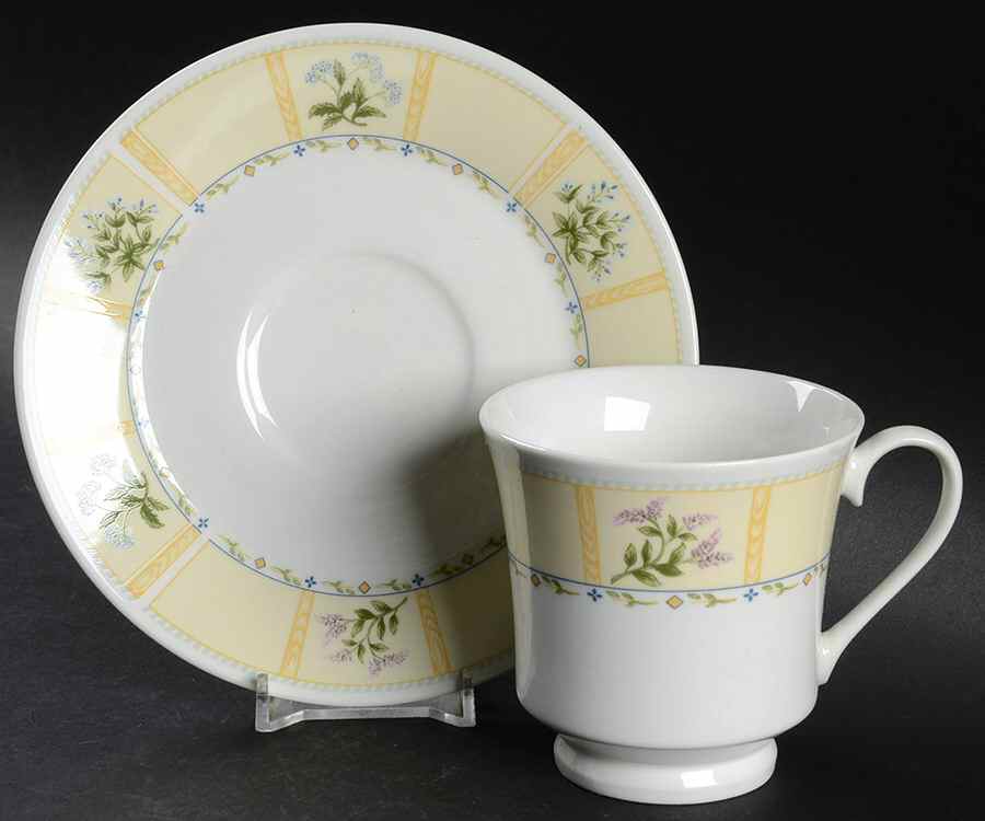 Claryssa Footed Cup & Saucer Set by Lynn's China-1