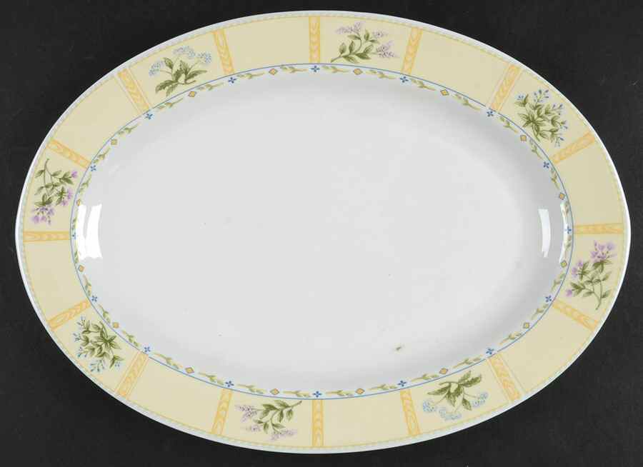 Claryssa 14" Oval Serving Platter by Lynn's China-1