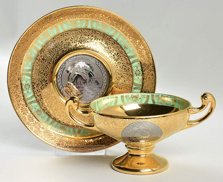 LEM8 Cream Soup Bowl & Saucer Set by Le Mieux-1